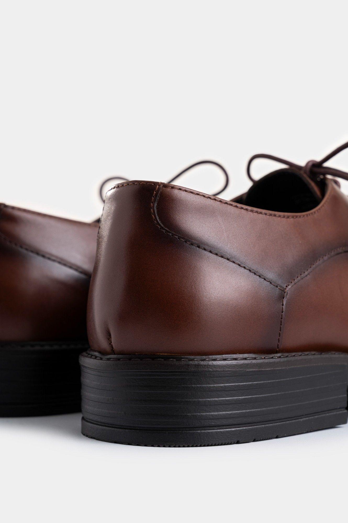 Vélez Zapato De Cordón Blaze Cuero Hombre Office Cafe-4