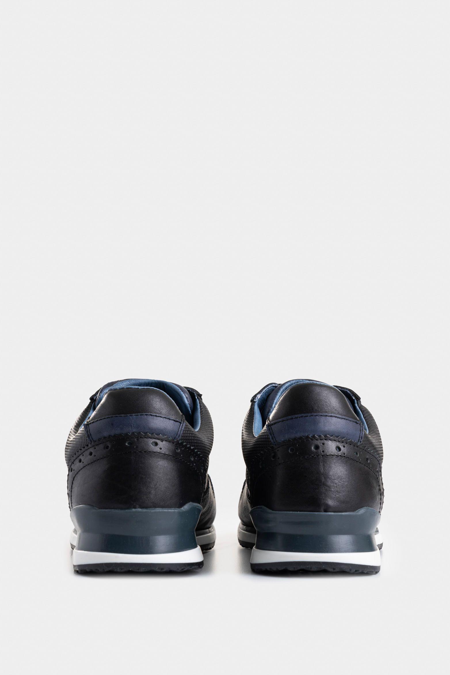 Vélez Tenis Casual Cooper De Cuero Vintage Negro-2