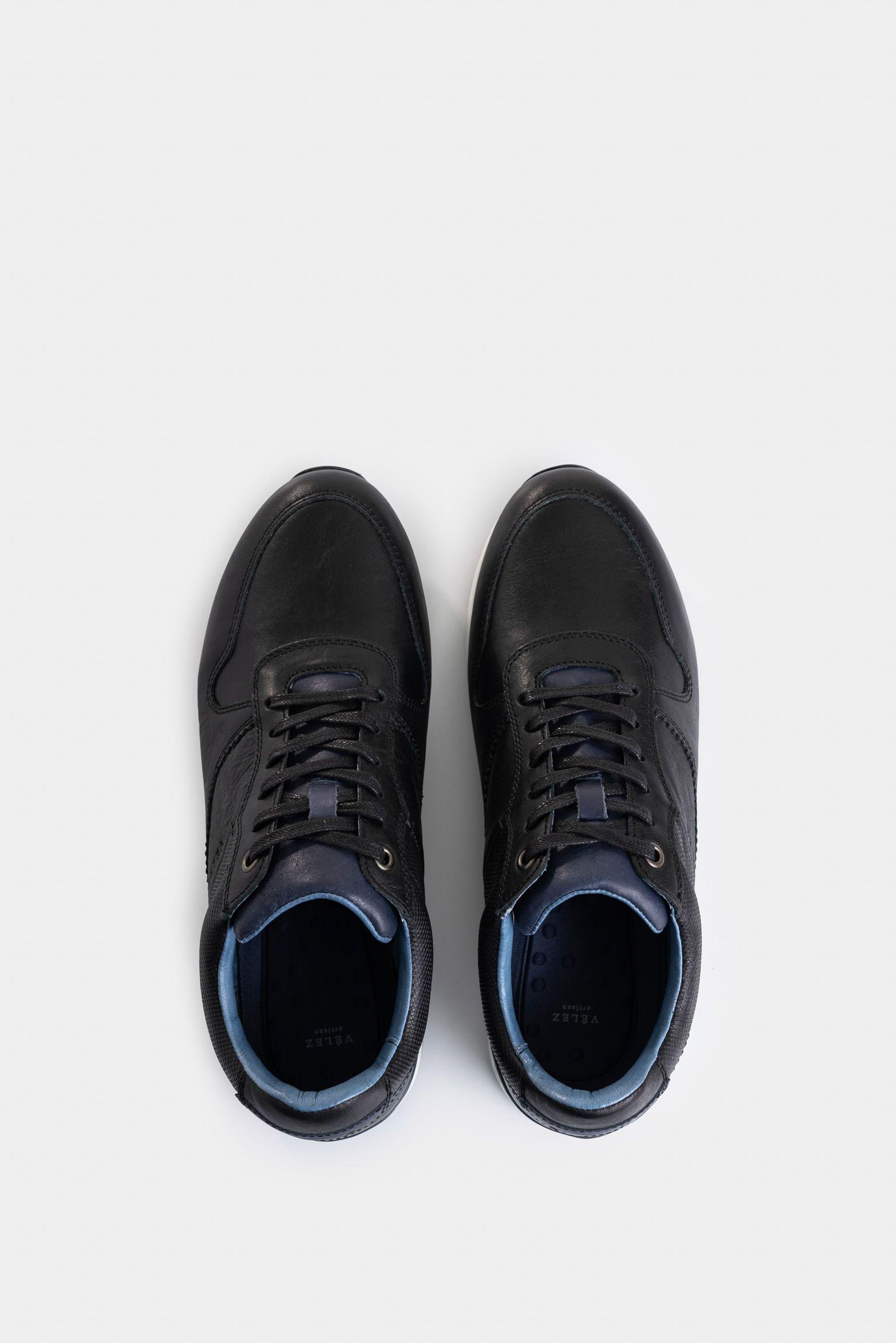 Vélez Tenis Casual Cooper De Cuero Vintage Negro-3