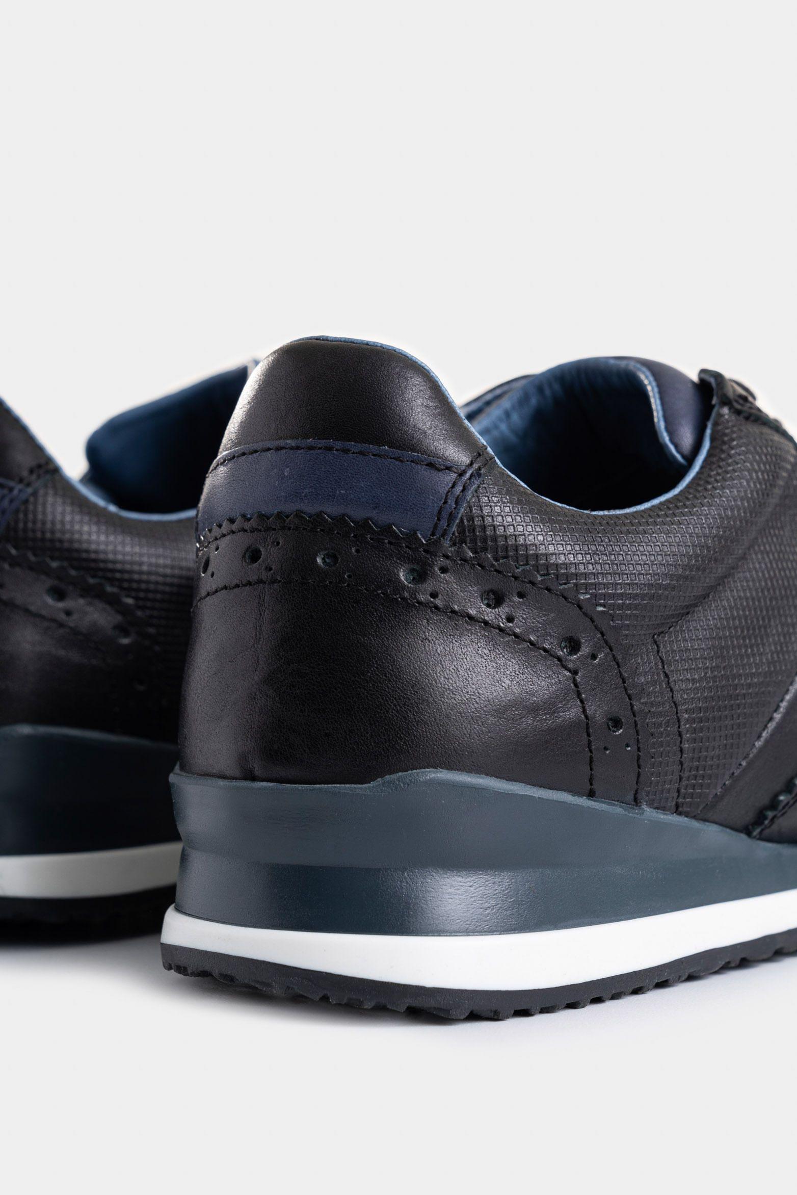 Vélez Tenis Casual Cooper De Cuero Vintage Negro-4