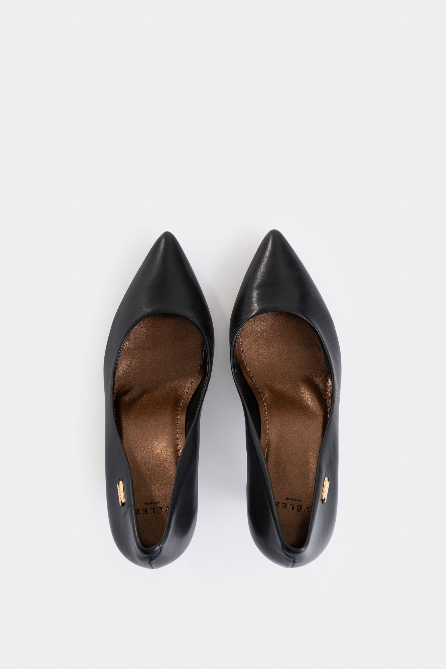 Vélez Tacos Atanasova De Cuero Para Mujer Stiletto Negro-3