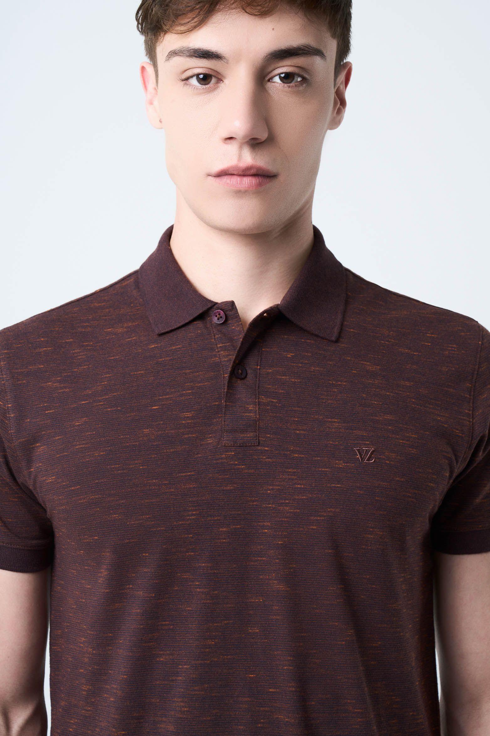 Vélez Polera Trivoli Manga Corta Hombre Semi Fit Vinotinto-4