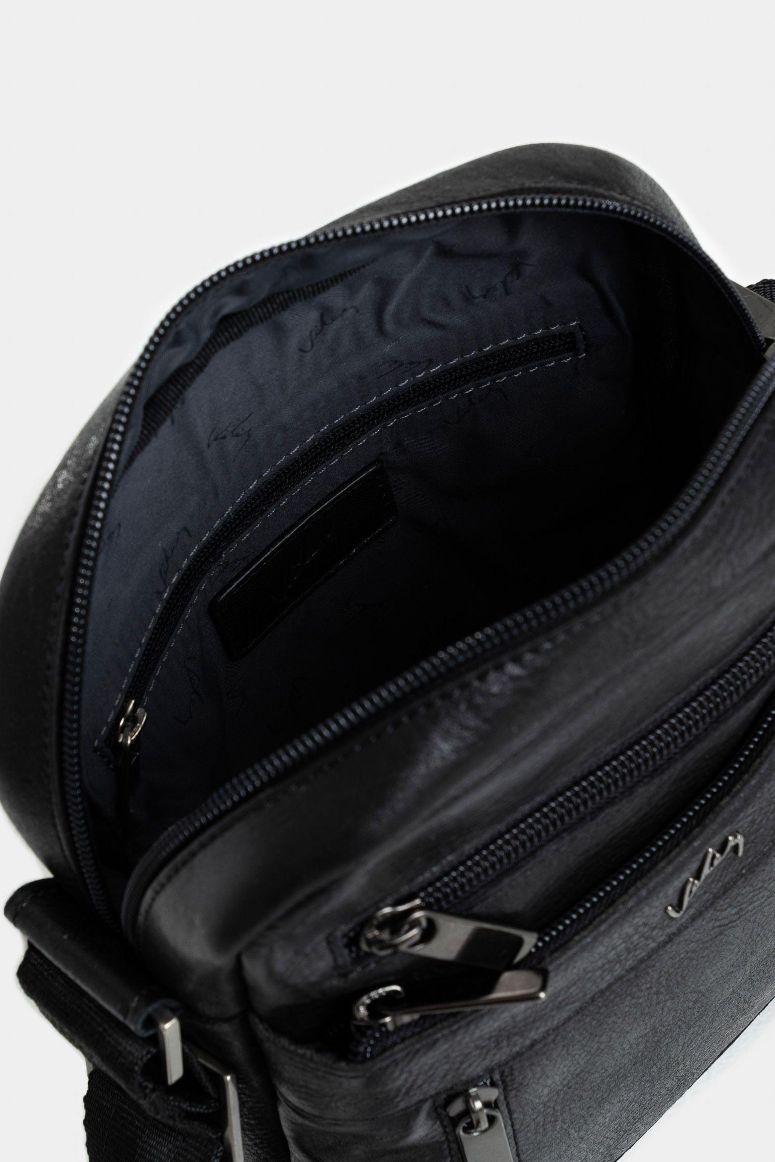 Vélez Manos Libres Grecia De Cuero Para Hombre Vintage Negro-4