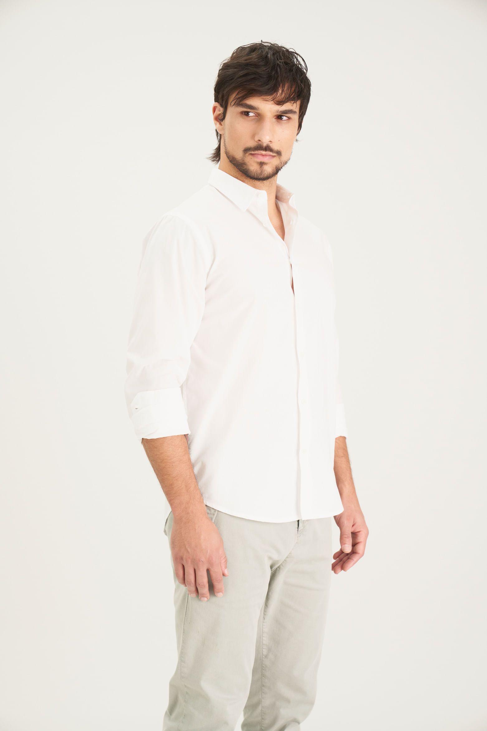Vélez Camisa En Popelina Para Hombre Semifitted Blanco-2