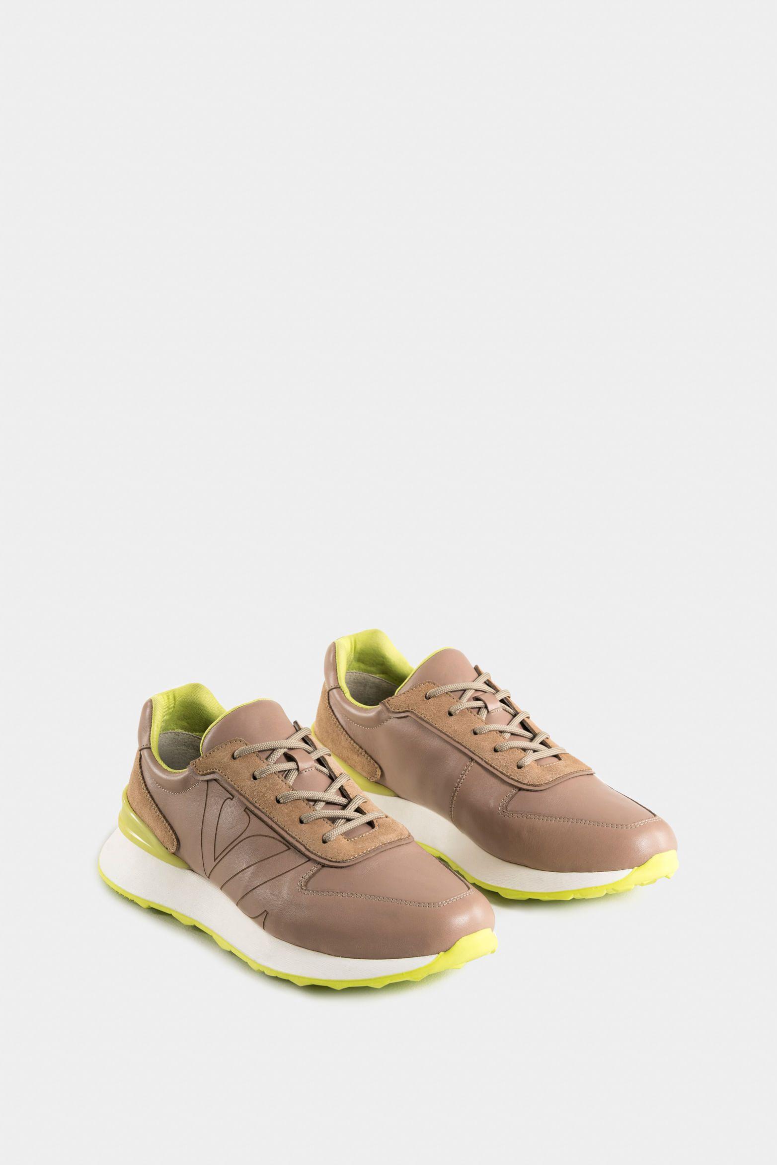Vélez Zapatillas saori De Cuero Para Hombre Monogram Arena-1