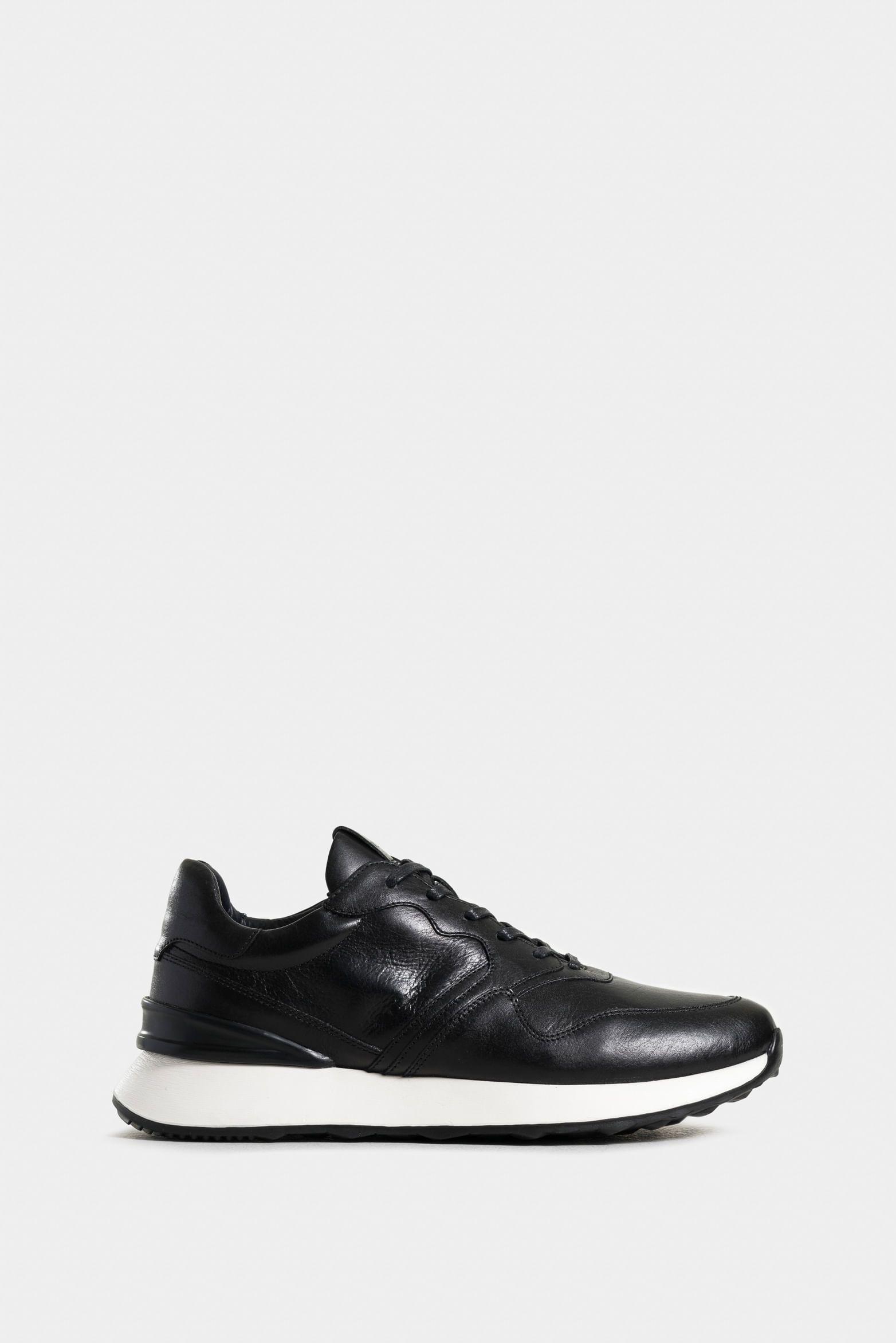 Vélez Tenis Cooper 3 De Cuero Para Hombre Spoiler Negro-0