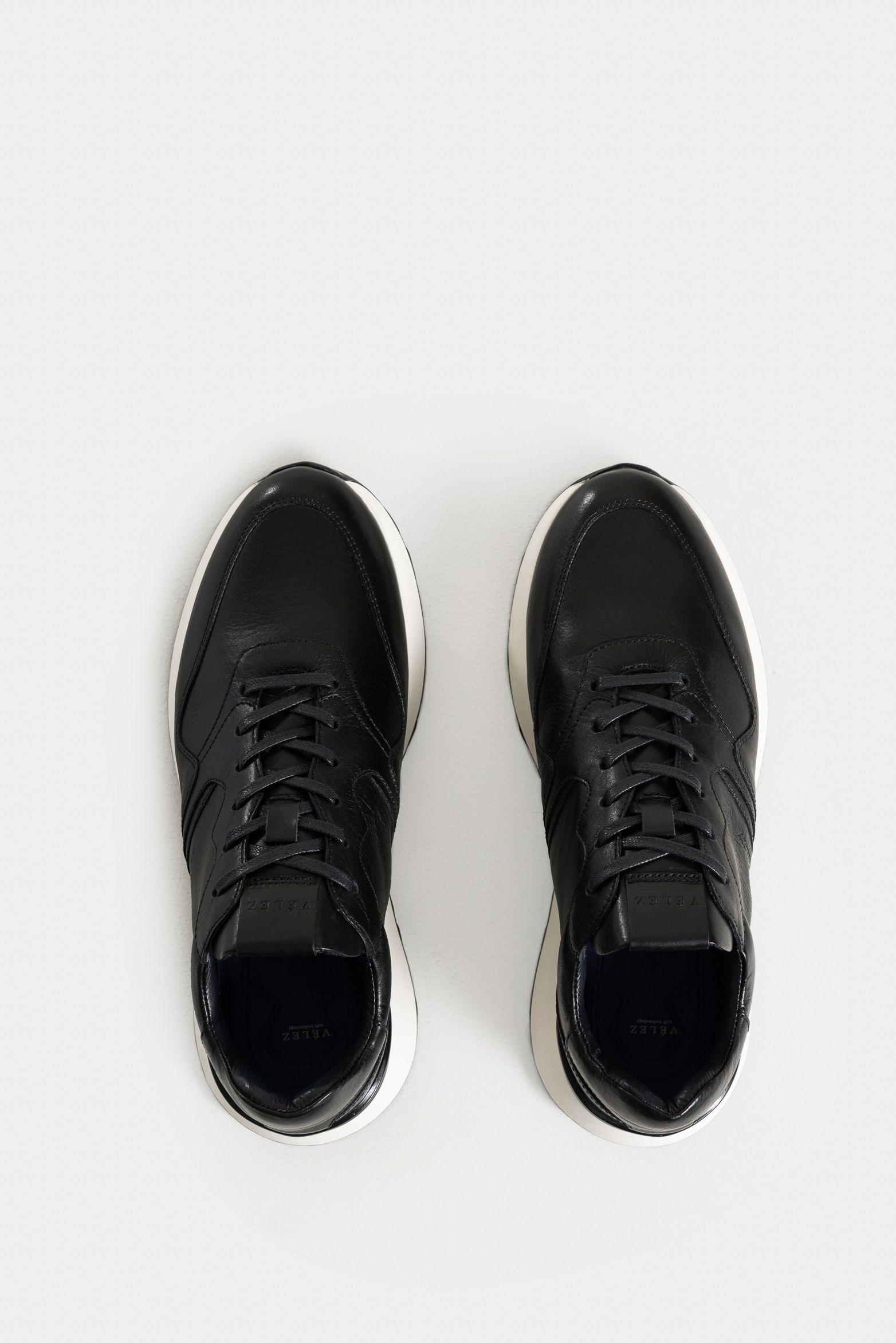 Vélez Tenis Cooper 3 De Cuero Para Hombre Spoiler Negro-3