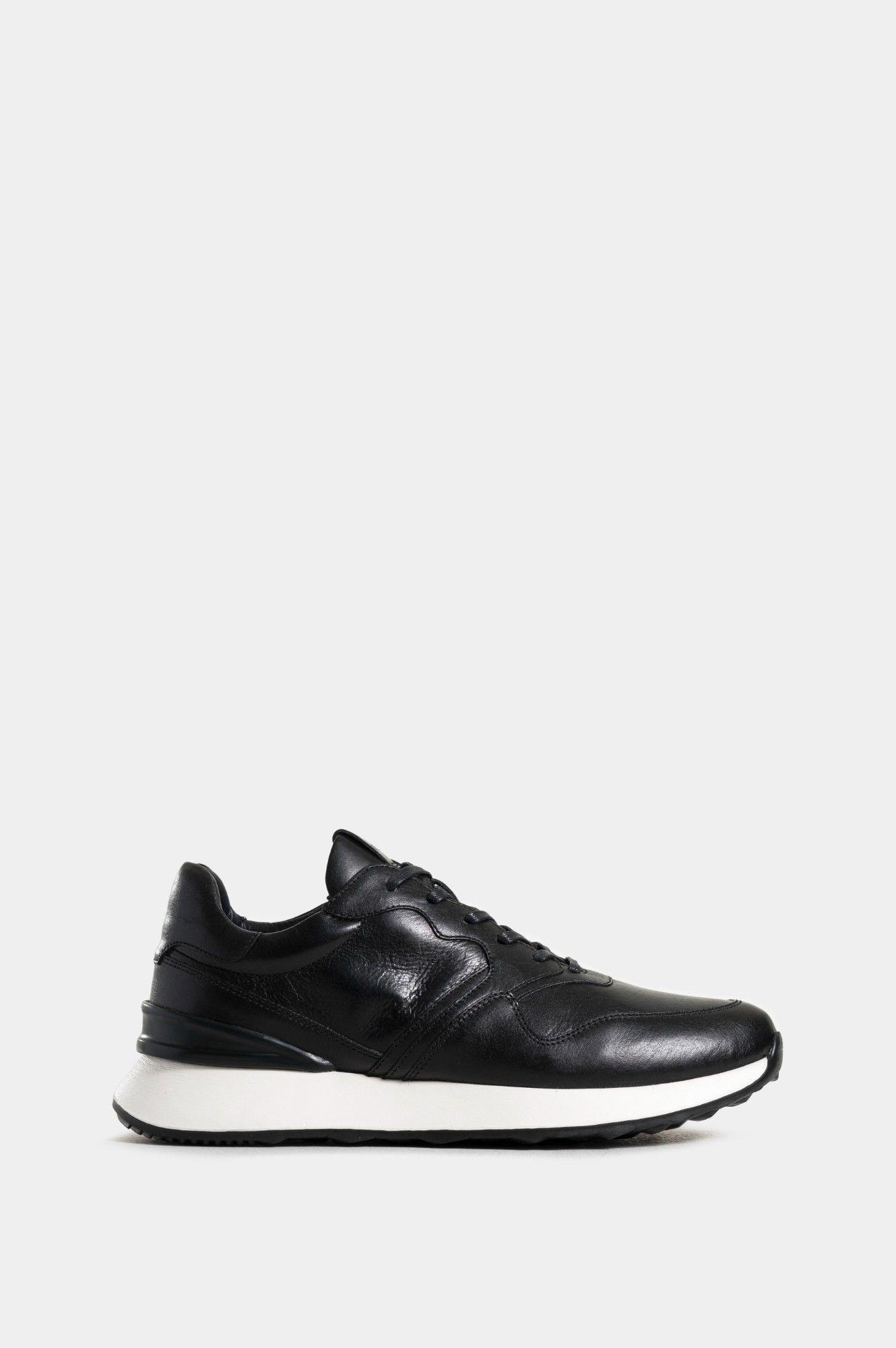 Vélez Tenis Cooper 3 De Cuero Para Hombre Spoiler Negro-0