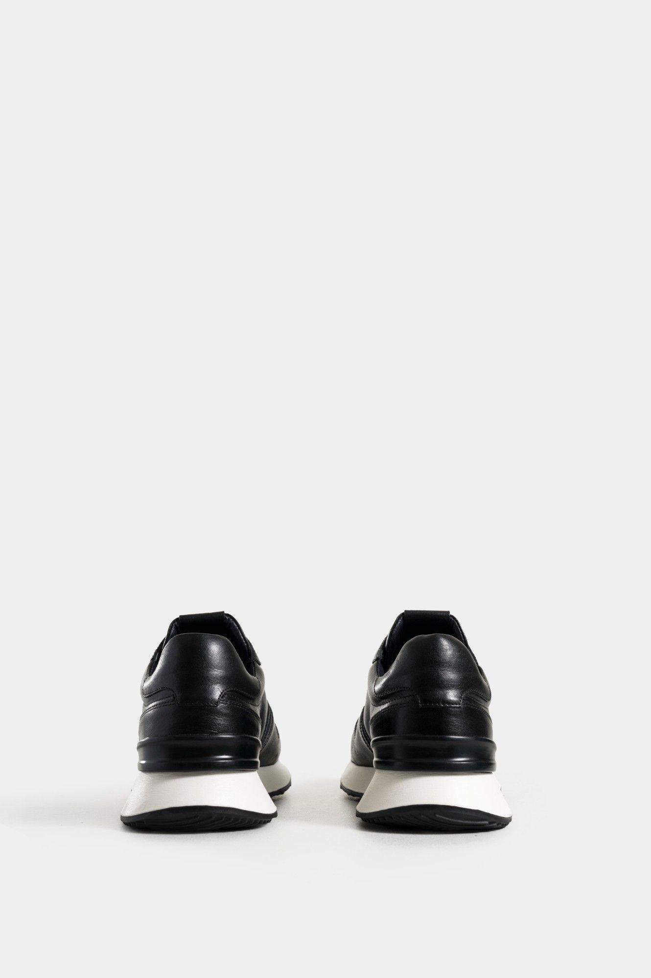 Vélez Tenis Cooper 3 De Cuero Para Hombre Spoiler Negro-2