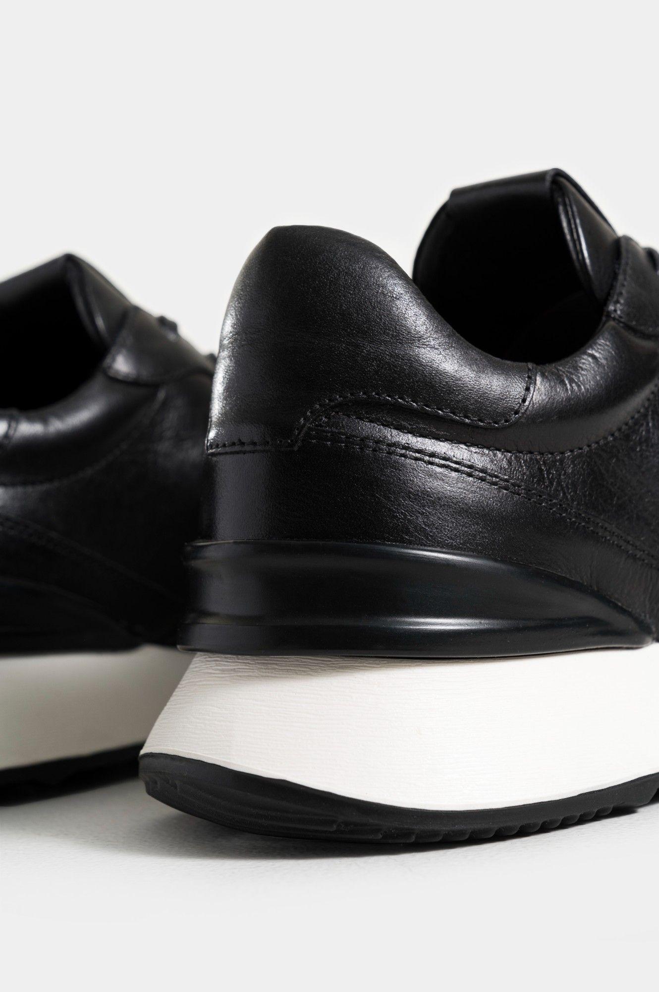 Vélez Tenis Cooper 3 De Cuero Para Hombre Spoiler Negro-4