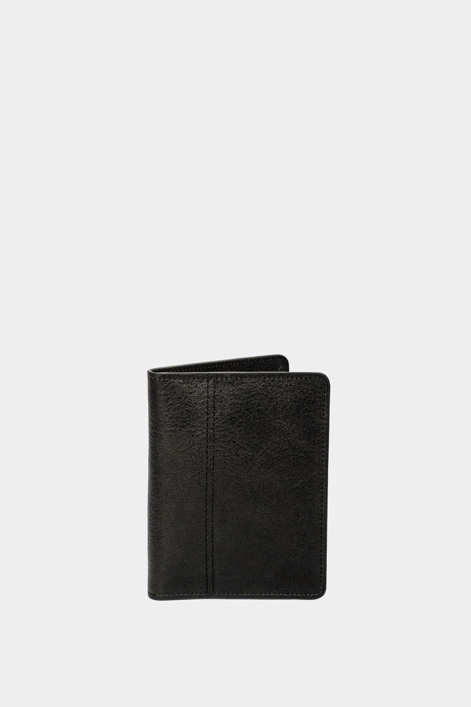 Vélez PortaPasaporte Travel 2 Cuero Hombre Envejecido Negro-0