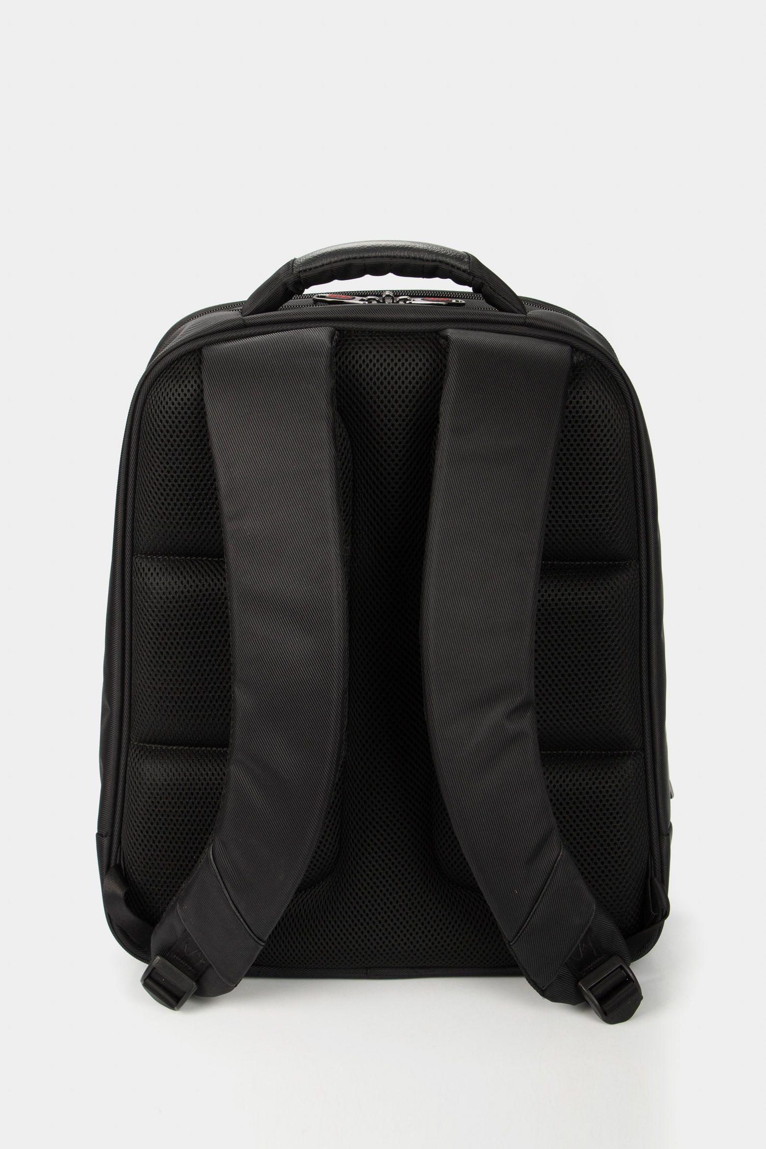Vélez Mochila Premium Lona Monocromático Negro-2