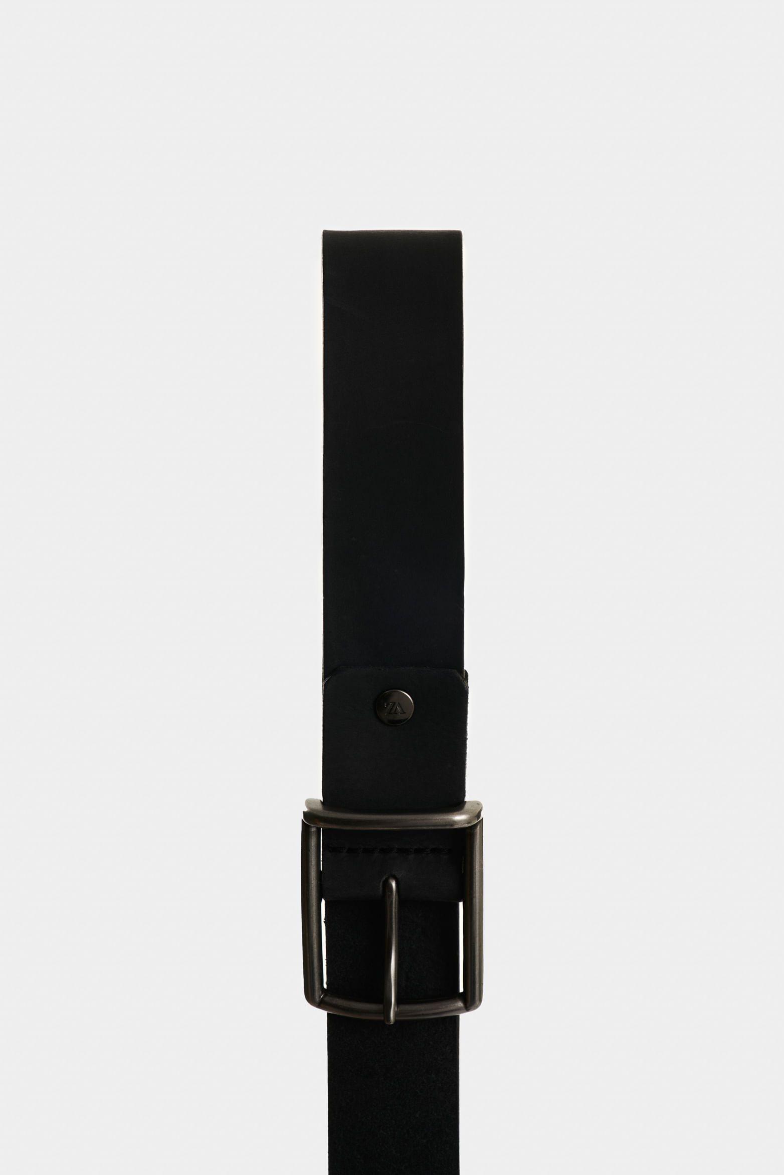 Vélez Cinturón Unifaz De Cuero Para Hombre Gaona Negro-1