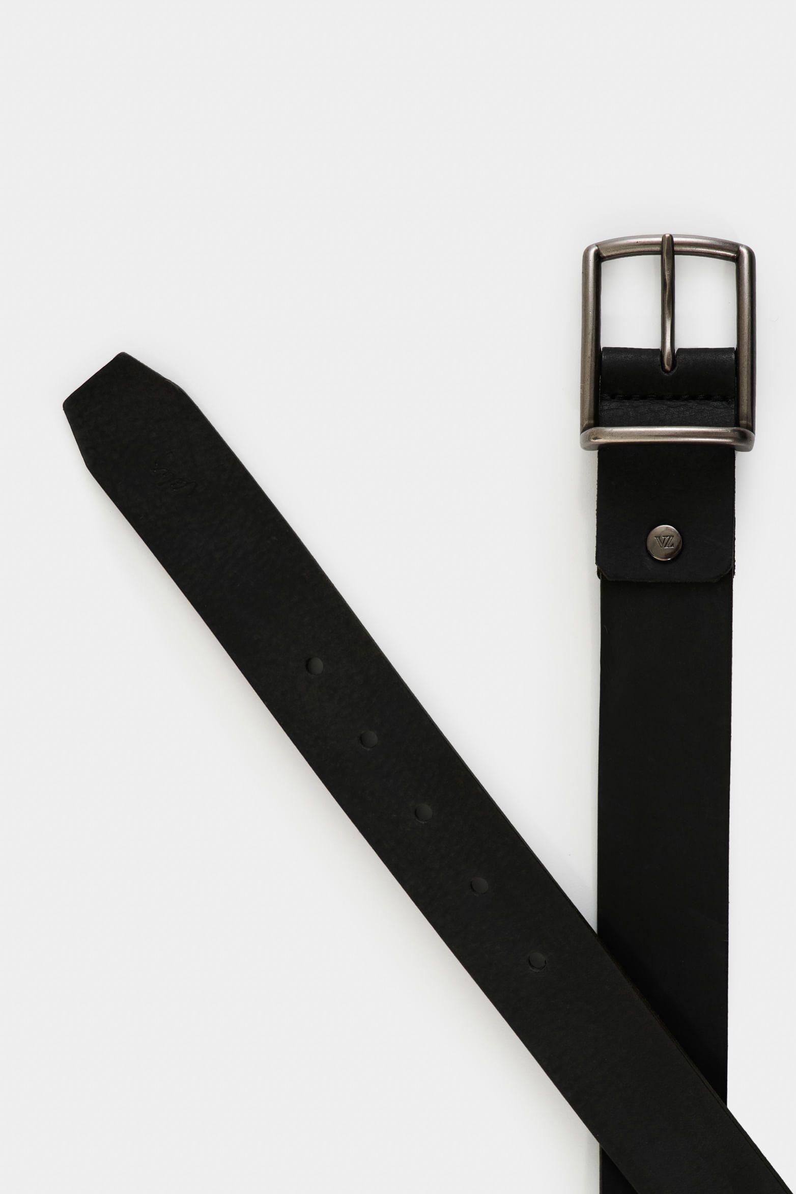Vélez Cinturón Unifaz De Cuero Para Hombre Gaona Negro-2