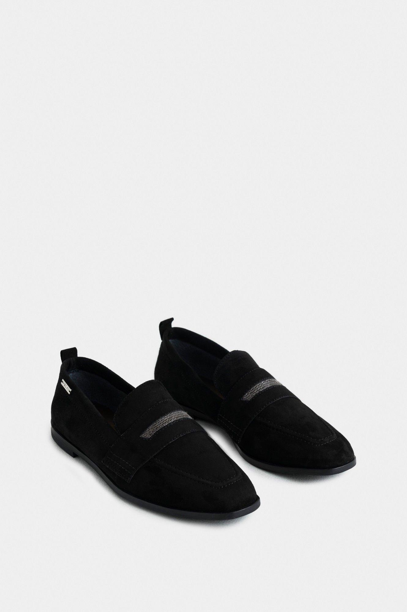 Vélez Mocasín Elásticos Elio Gamuza Mujer Millaré Negro-2