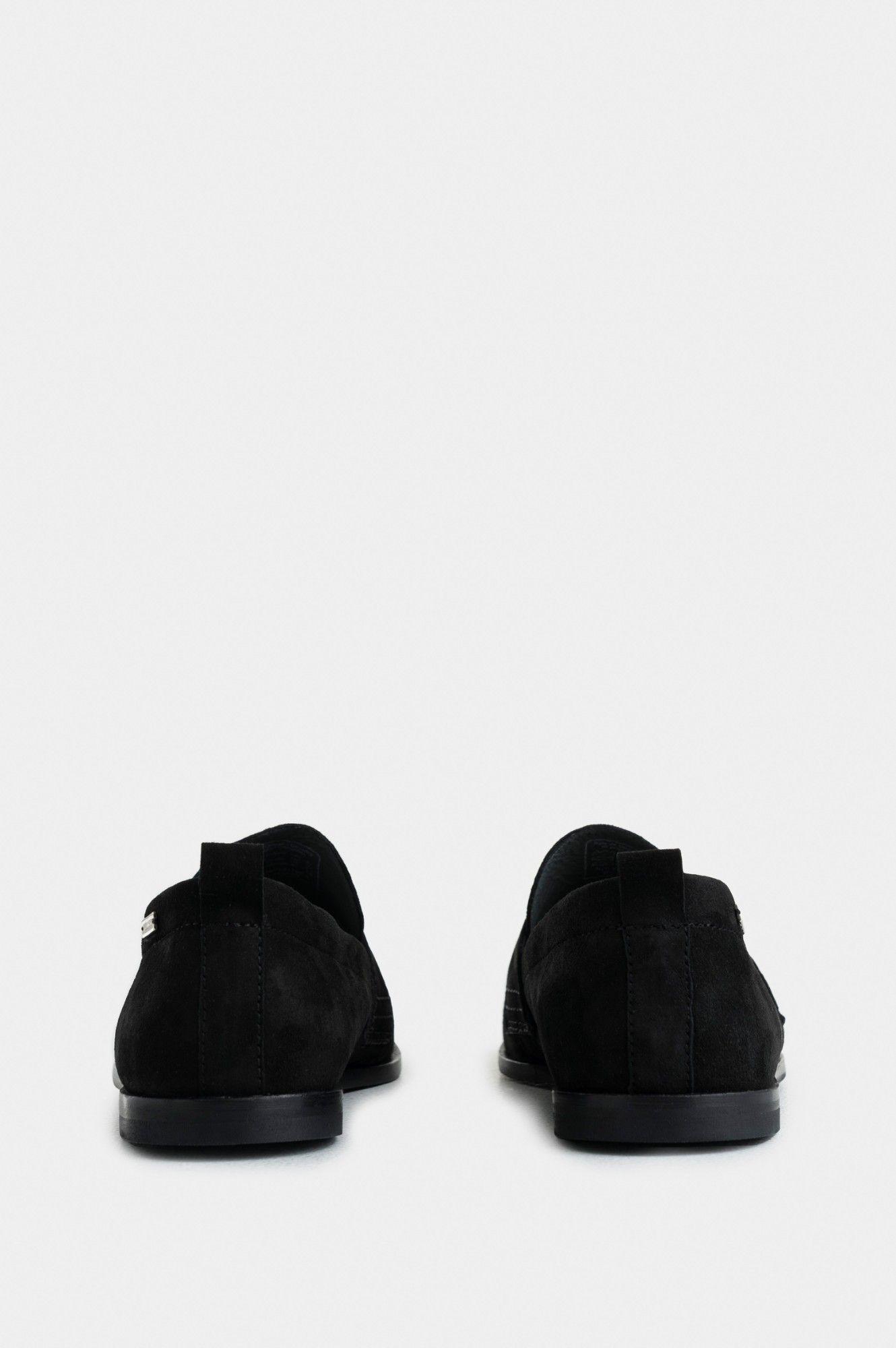 Vélez Mocasín Elásticos Elio Gamuza Mujer Millaré Negro-5