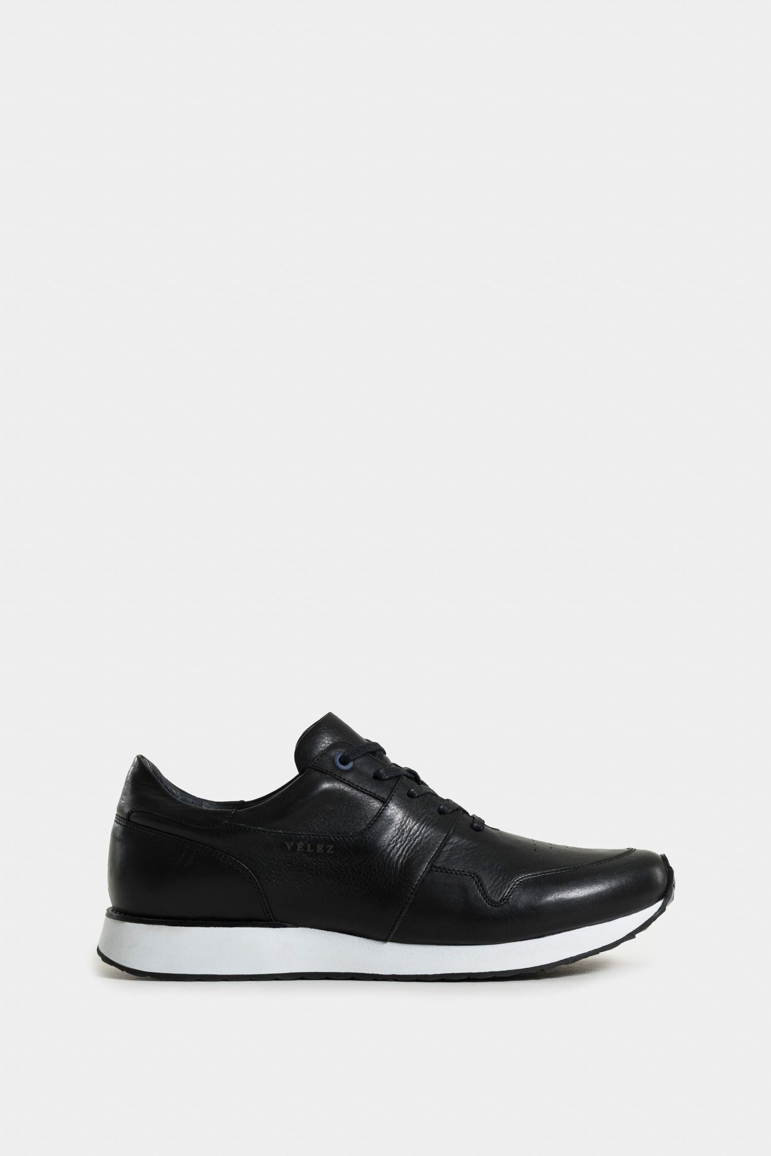 Vélez Tenis Artisan 2 De Cuero Para Hombre Vira Talón Negro-0