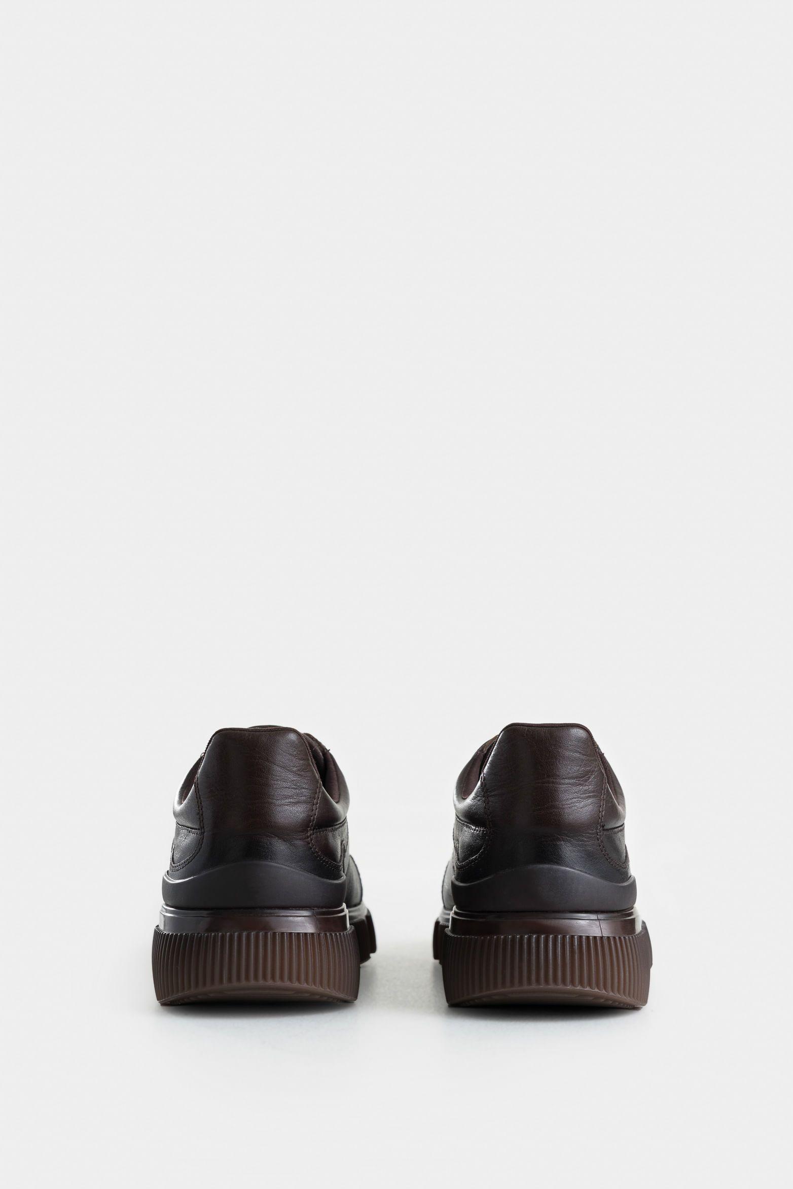 Vélez Zapatillas Bikal De Cuero  Hombre Silueta Casual Cafe-2