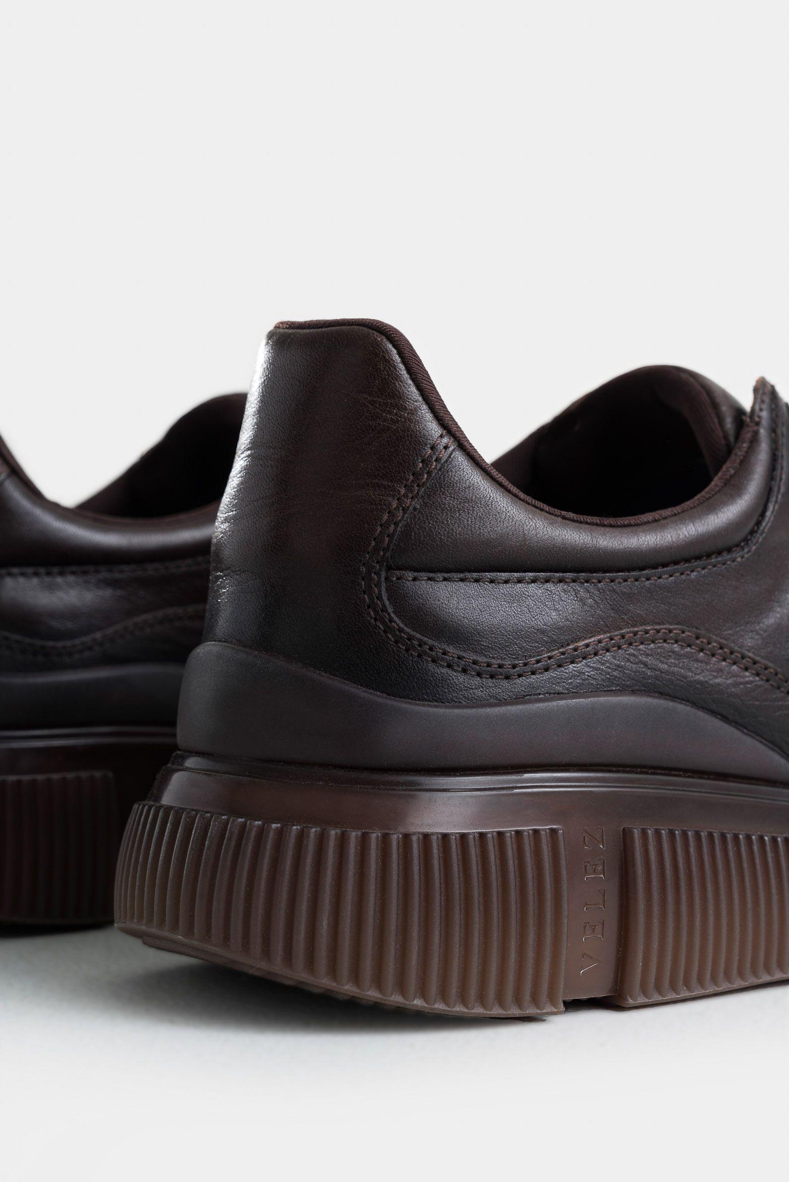 Vélez Zapatillas Bikal De Cuero  Hombre Silueta Casual Cafe-4