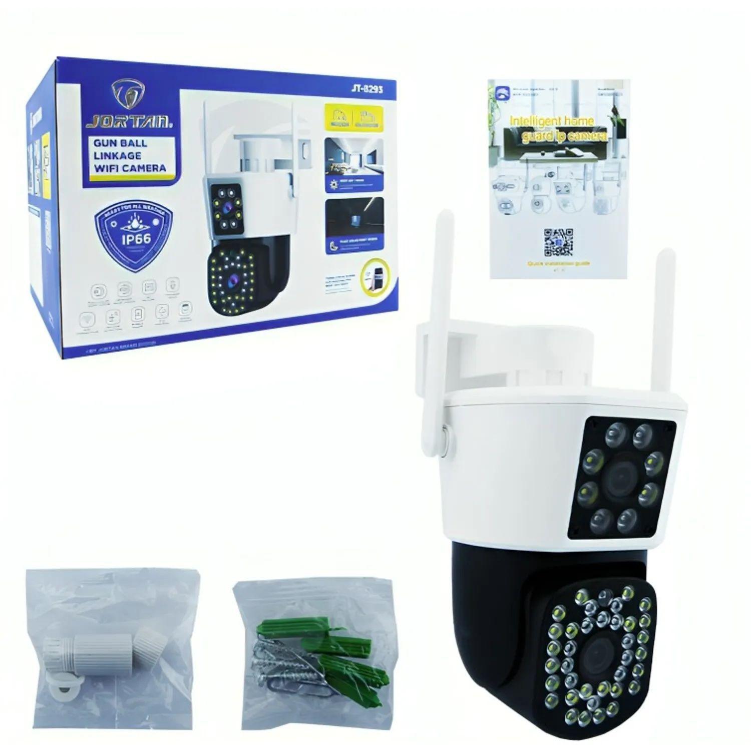 CAMARA VIGILANCIA IP WIFI DOBLE CAMARA JORTAN JT8293-2