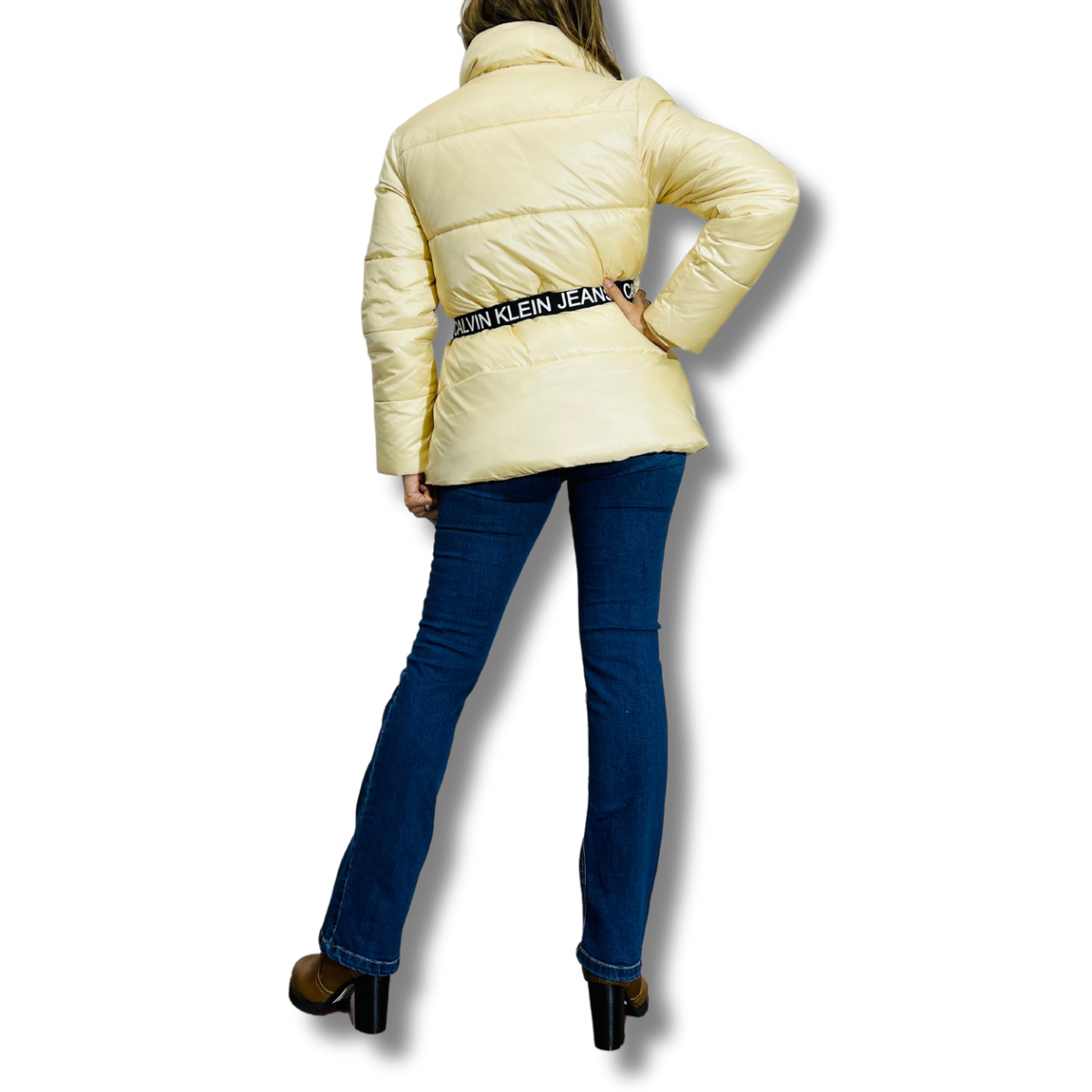 CHAQUETA CK CON CINTURON NEGRO-2