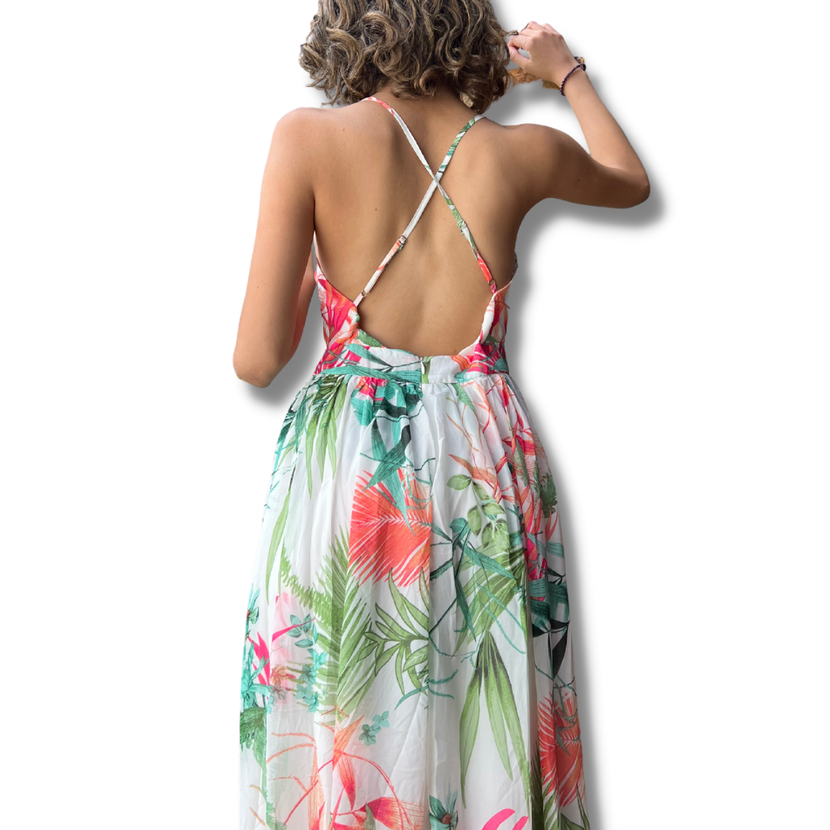 VESTIDO FIESTA GASA TIRANTES PABILO CRUZADOS-1