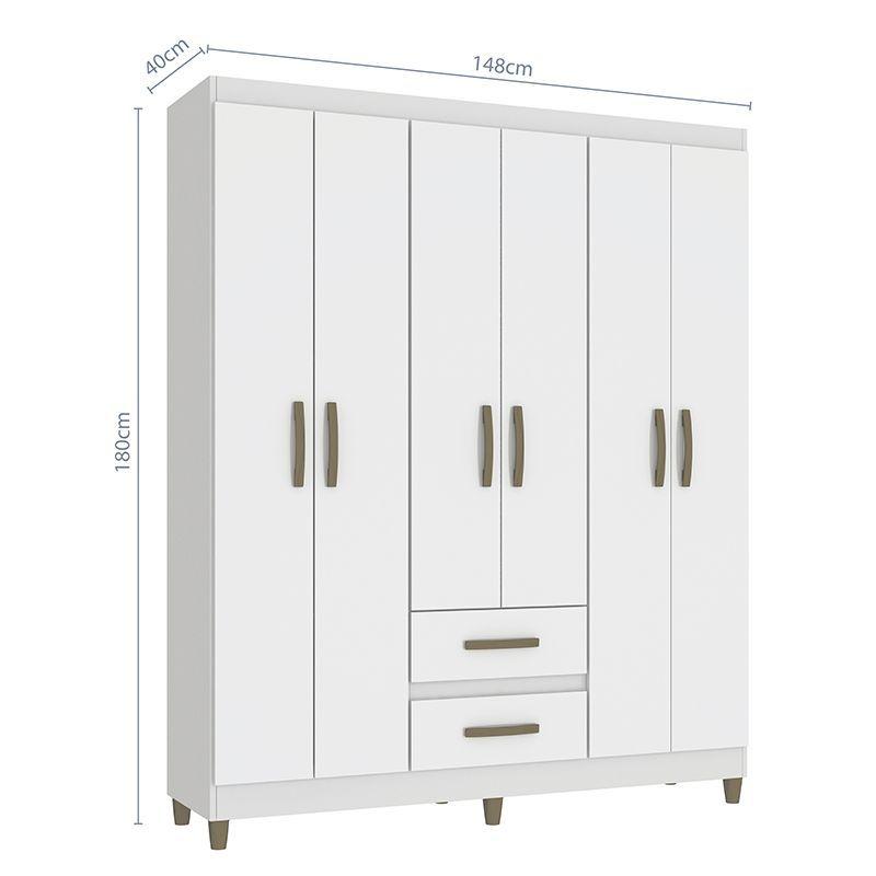 CLOSET COIMBRA BLANCO 6 PUERTAS 2 CAJONES-1