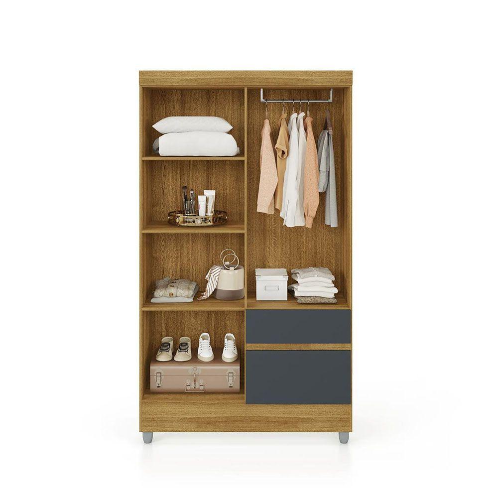Closet Ideal 4 Puertas 2 Cajones Gris-2