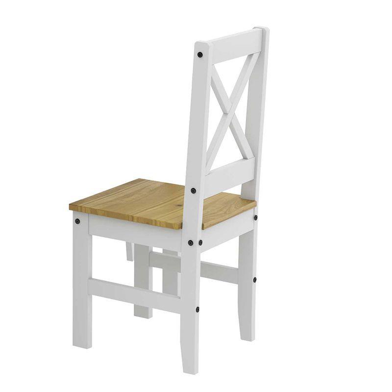 COMEDOR MADERA LUCIA BLANCO 4S-3