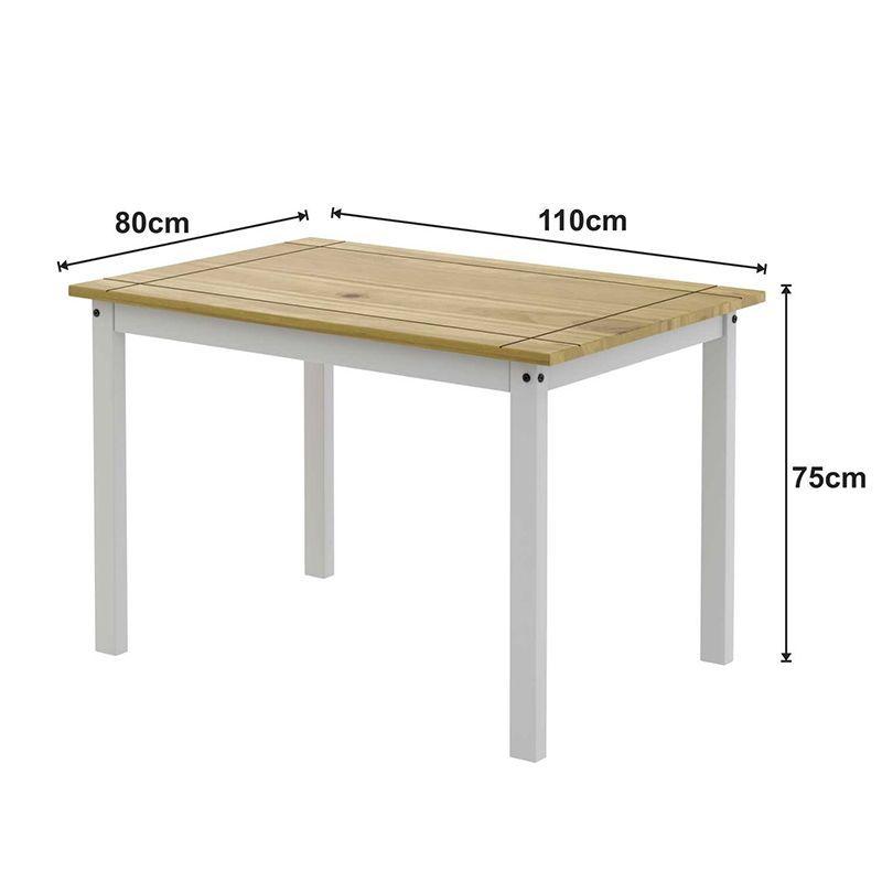 COMEDOR MADERA LUCIA BLANCO 4S-4