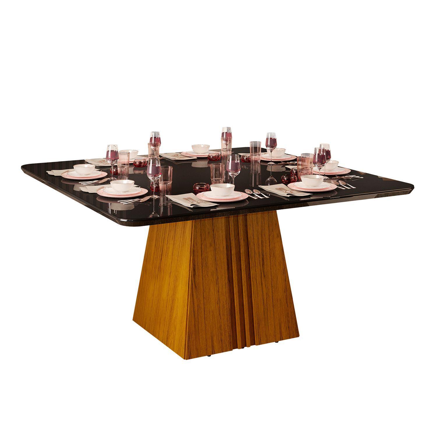 JUEGO COMEDOR VEKKAHOME ITALIA JULIA 8 SILLAS NEGRO-3
