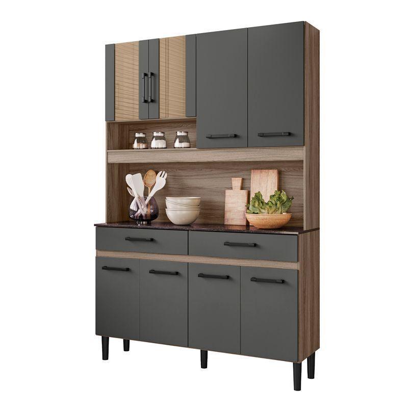 KIT COCINA MADRI 7 PUERTAS 3 CAJONES NEGRO-2