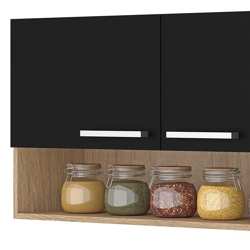 KIT COCINA MADRI 7 PUERTAS 3 CAJONES NEGRO-2