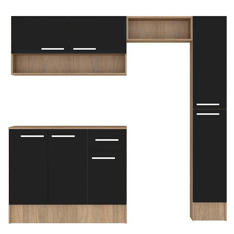 KIT COCINA MADRI 7 PUERTAS 3 CAJONES NEGRO-3