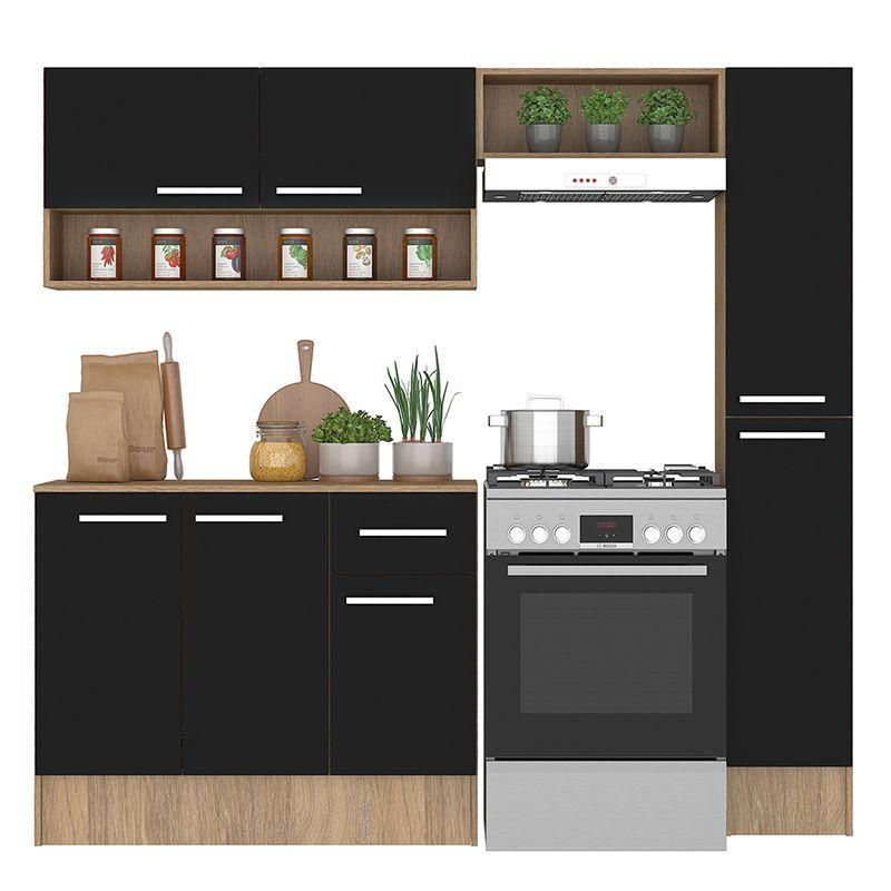 KIT COCINA MADRI 7 PUERTAS 3 CAJONES NEGRO-6