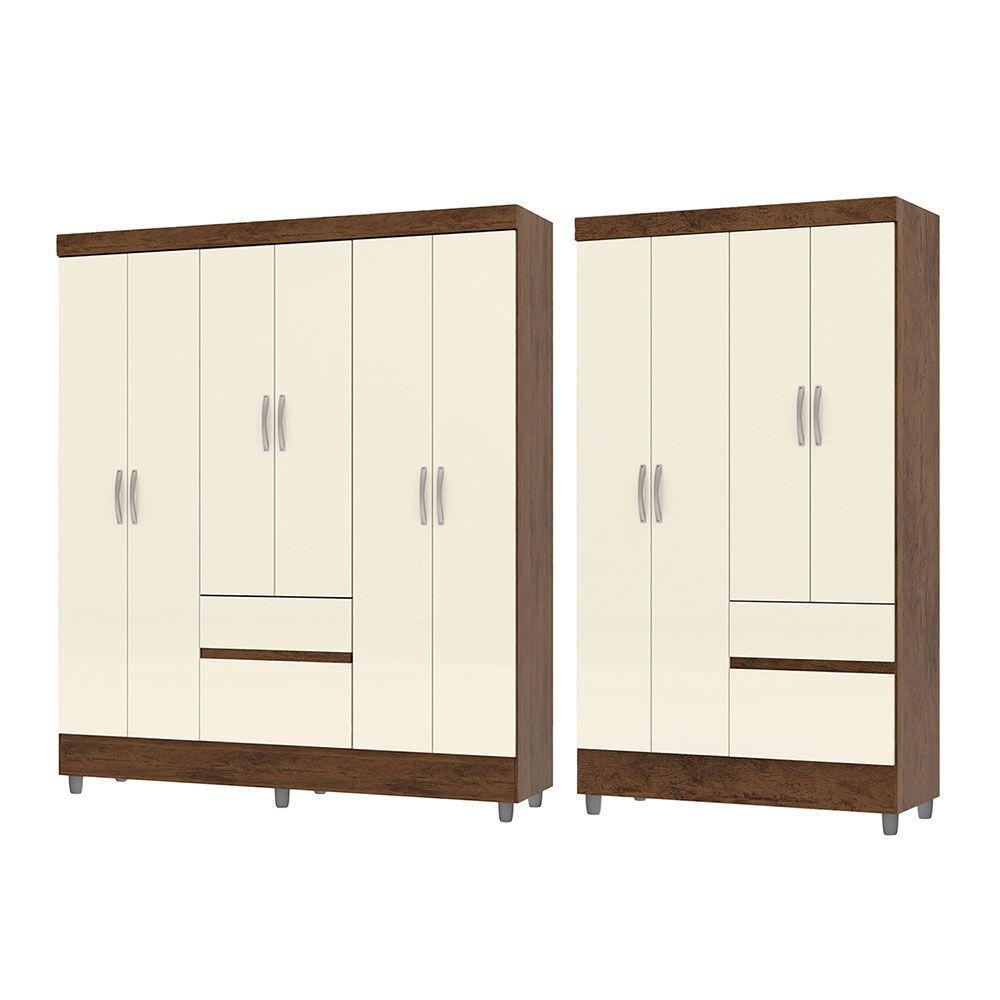 COMBO CLOSET IDEAL 6 Y 4 PUERTAS Beige-1