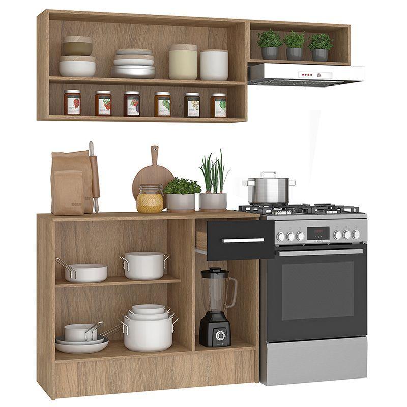 MUEBLE BASE MADRI NEGRO 3 PUERTAS 1 CAJON-2