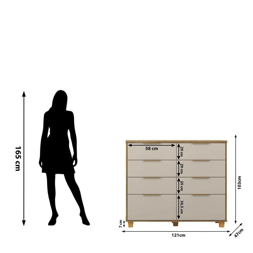 Comoda Dubai 8 Cajones Beige-4