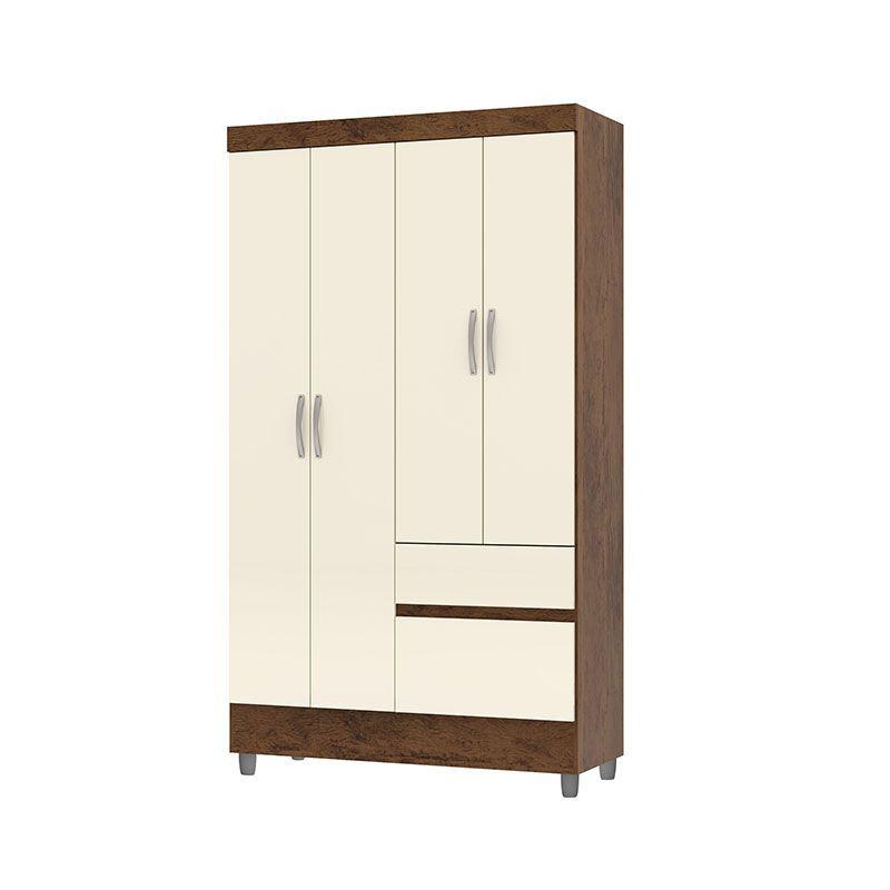 CLOSET IDEAL 4 PUERTAS 2 CAJONES CREMA-2