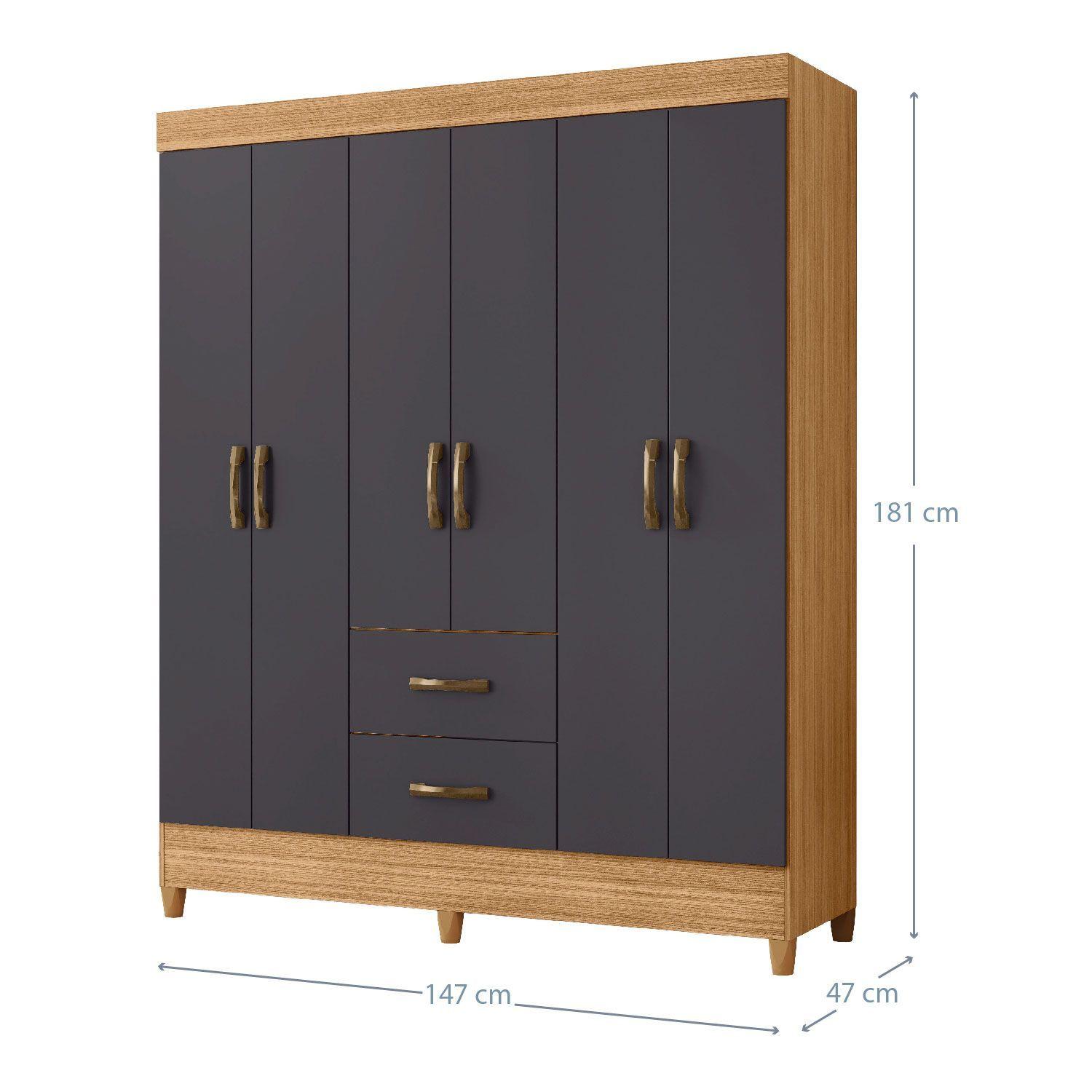 COMBO CLOSET 6P+COMODA 4C GRAP -3
