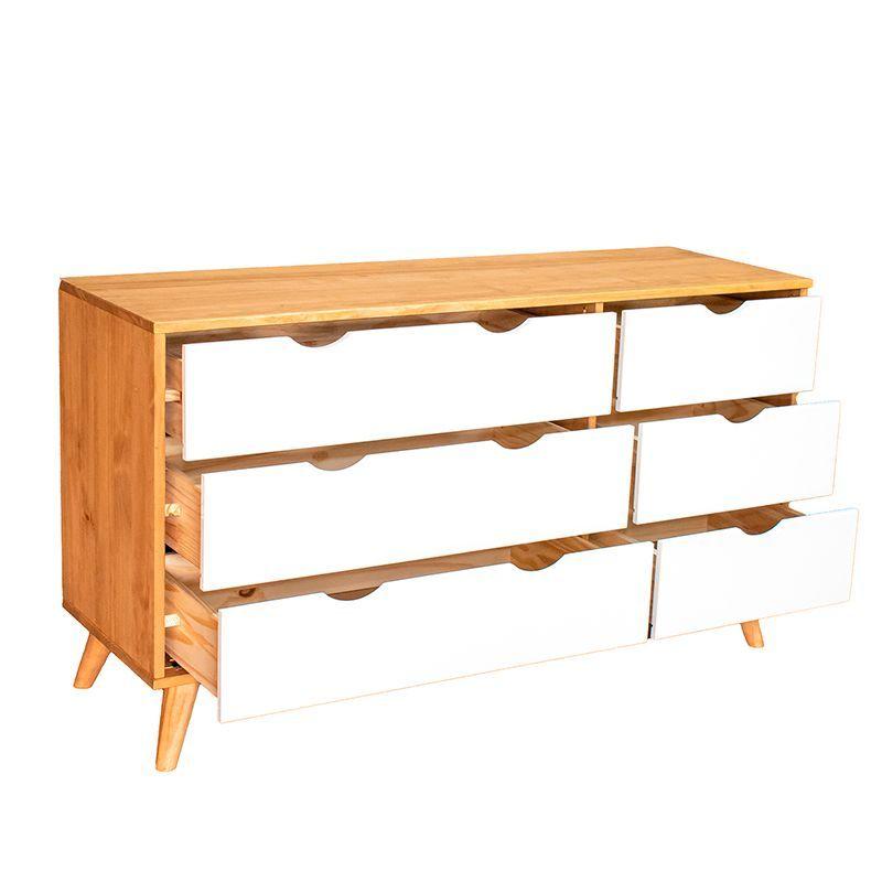 CÓMODA LUNA 6 CAJONES BLANCA-2