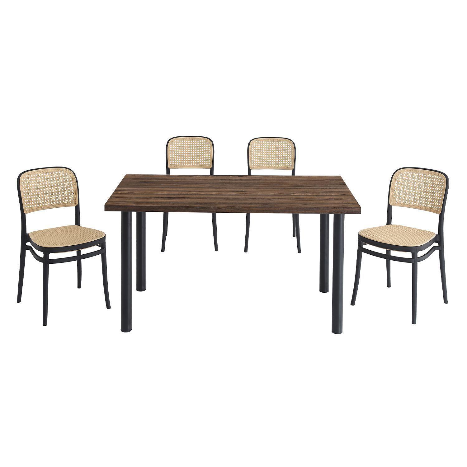Comedor Alma Duna 4 Sillas Cafe-1