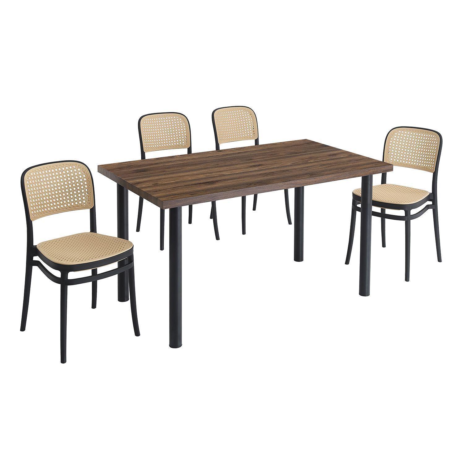 Comedor Alma Duna 4 Sillas Cafe-2