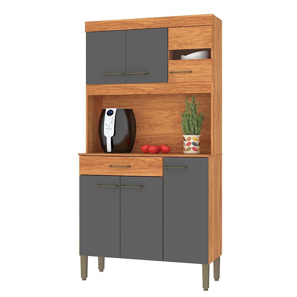KIT COCINA CARLA GRAFITO 1 PUERTA 6 CAJONES-3