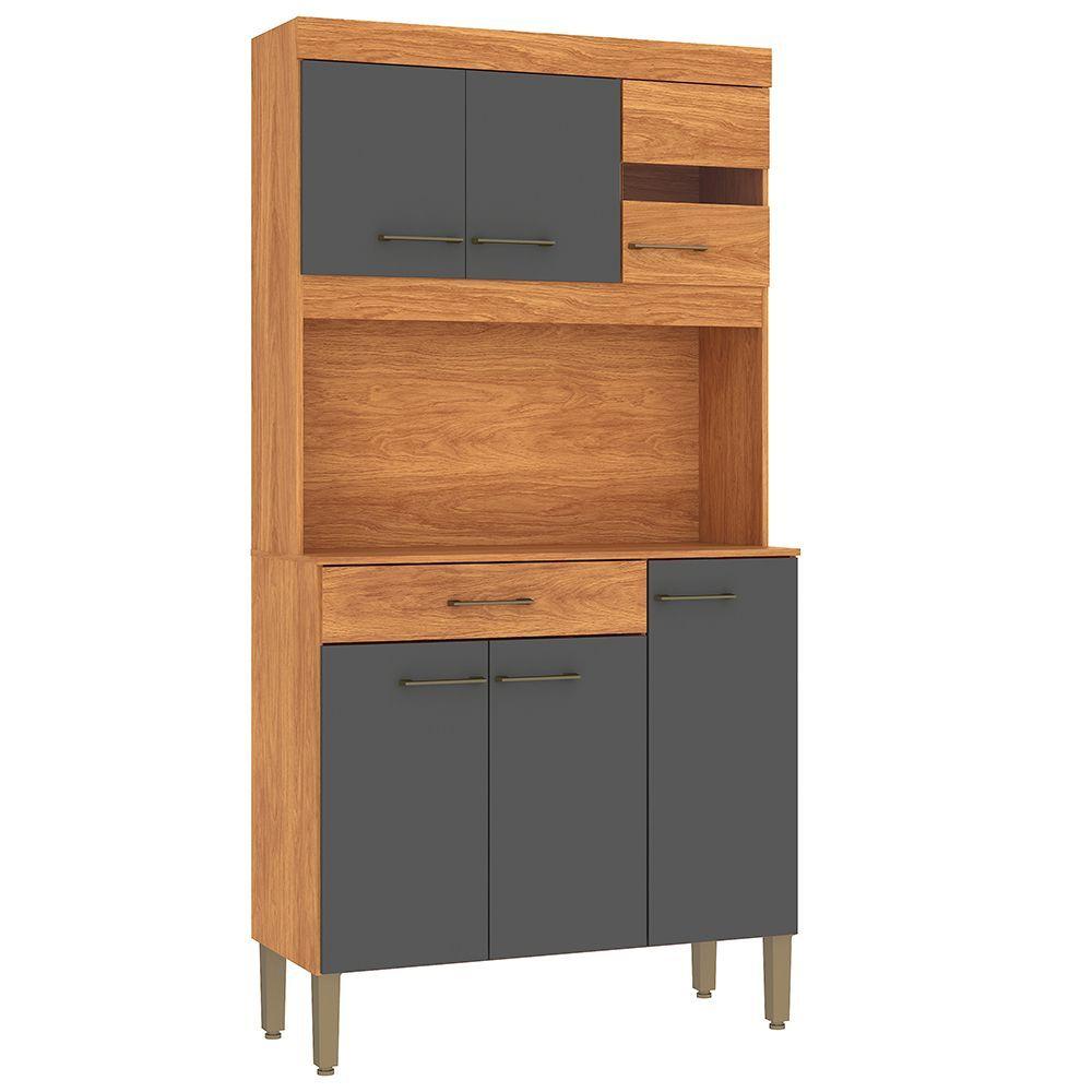 KIT COCINA CARLA GRAFITO 1 PUERTA 6 CAJONES-4