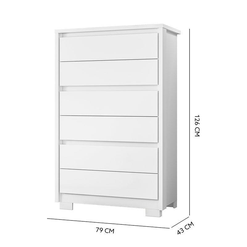 CÓMODA UNNO BLANCA 6C-5