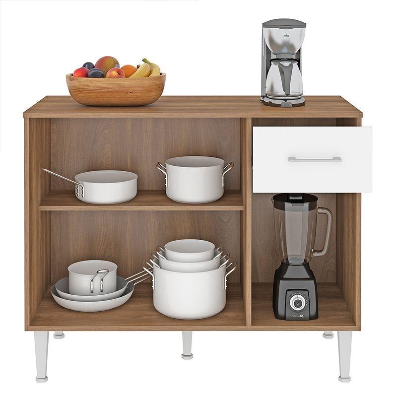 MUEBLE BASE EVANDRO 105 CM BLANCO 3 PUERTAS 1 CAJON-3