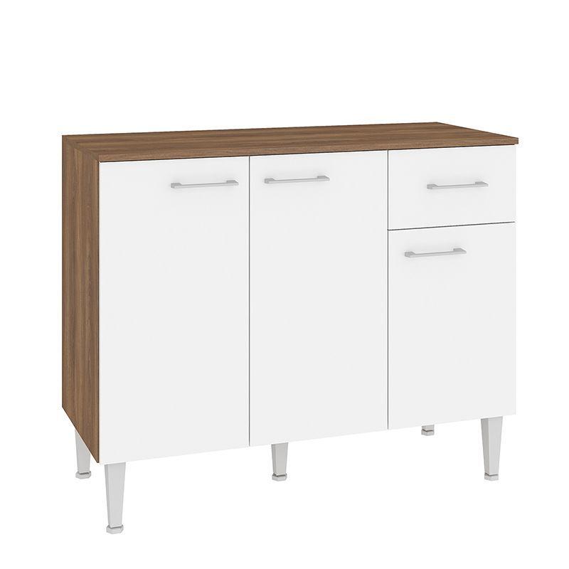 MUEBLE BASE EVANDRO 105 CM BLANCO 3 PUERTAS 1 CAJON-6