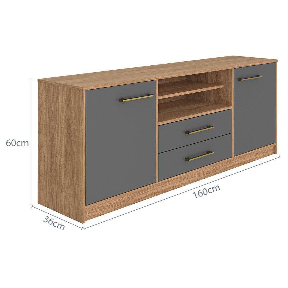 RACK TV ALERCE 70 PULGADAS 2 PUERTAS Y 2 CAJONES CAFE GRIS-7