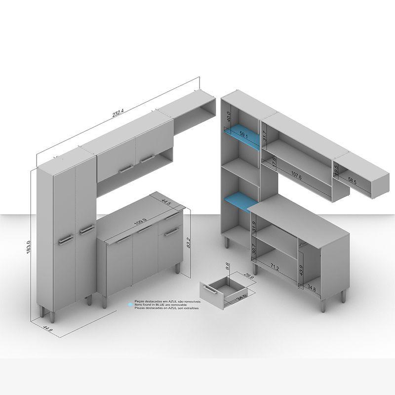 KIT COCINA MADRI 9P 1C GRIS-4